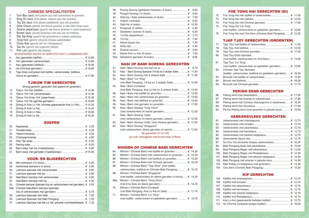 Lin Tong ChineesIndisch Restaurant